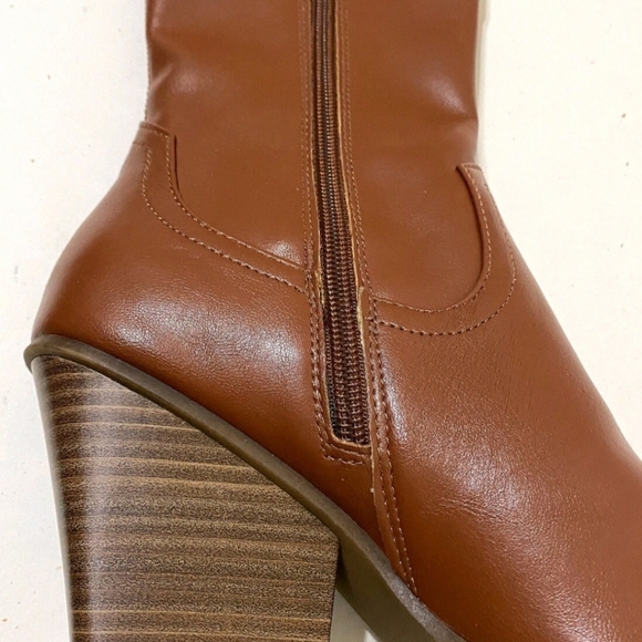 Chic Brown Heeled Boots for Women - Picture 8 of 9